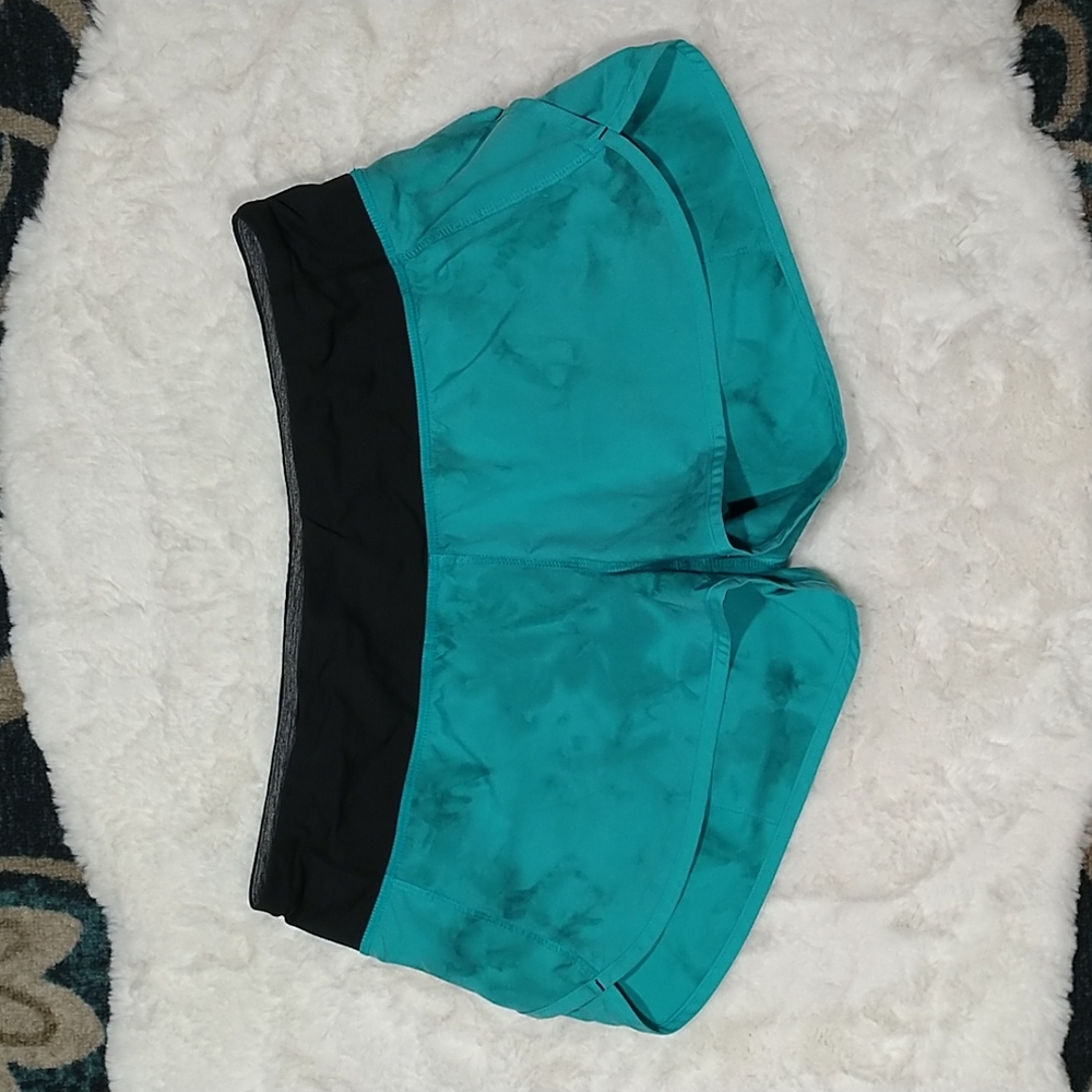 Lululemon speed up short light blue tie dye athletic shorts sz 8